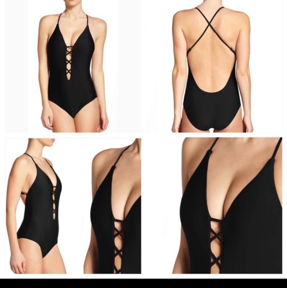 Becca Move Along One Piece Swimsuit NWOT Sz M - Picture 4 of 5